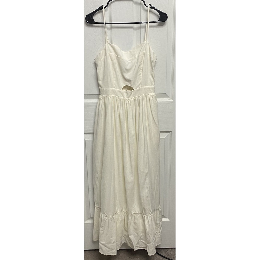 VICI Exclusive Women's Ivory Bohemian Maxi Dress Cut Out Flowy Fairy NWT-M